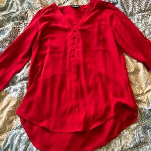 Express Slim Fit Red Shirt (Size Small Petite)